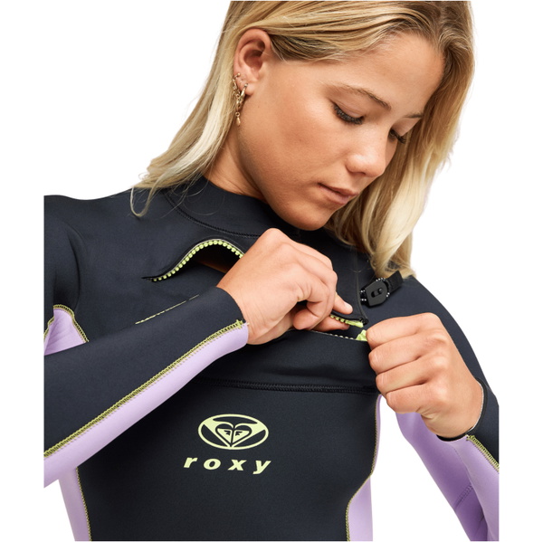 2026 Roxy Womens Rise Natural 4/3mm Chest Zip Wetsuit 26BW213507 - Viola